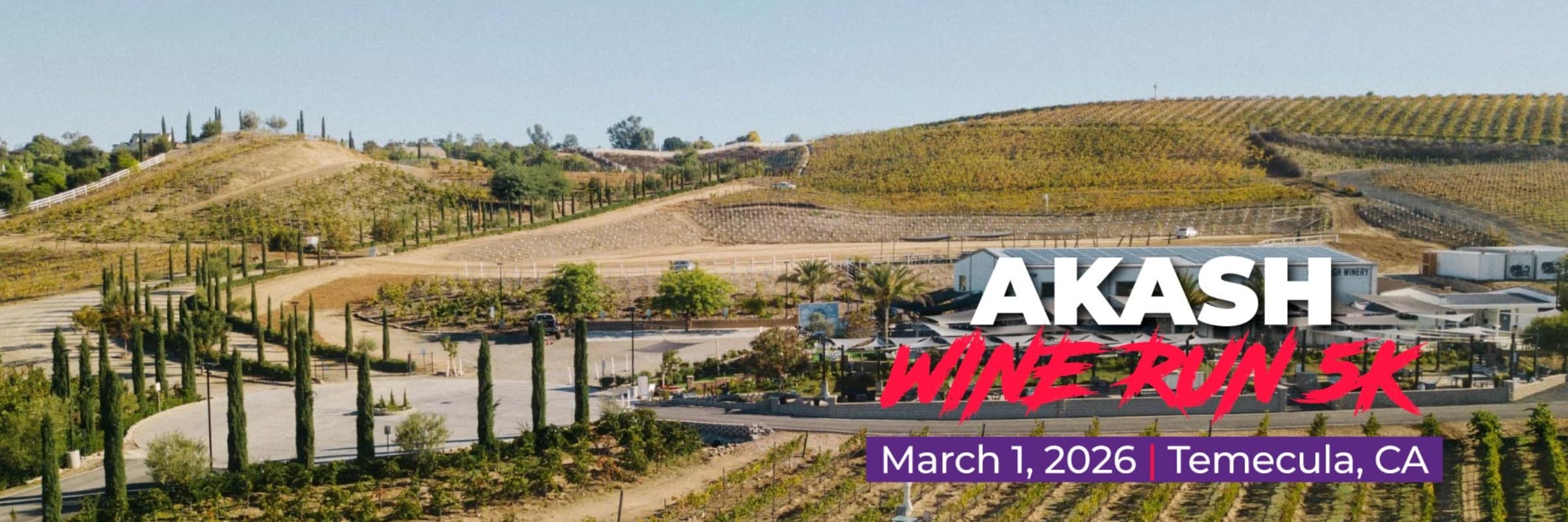 Akash Wine Run 5k - Sports event at Akash Winery & Vineyards in Temecula, California