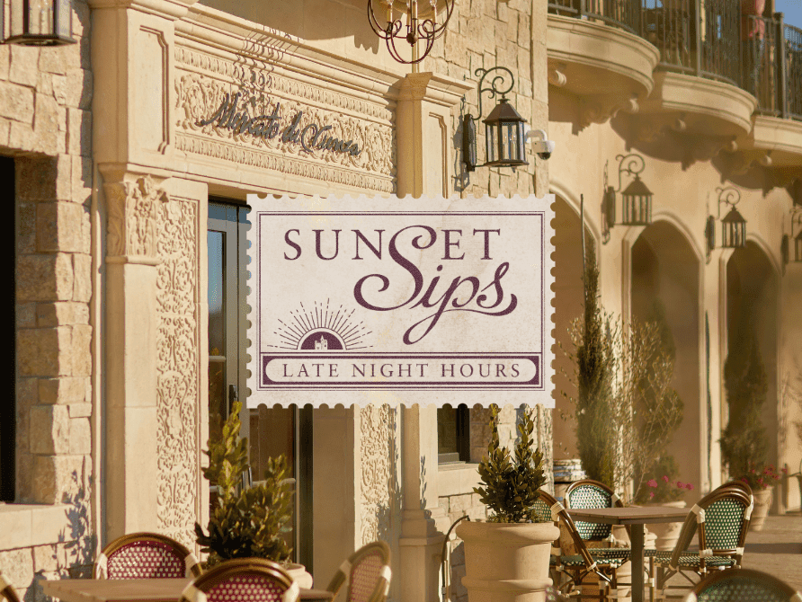 Sunset Sips - Late Nights at Mercato di Vienza - general event at Europa Village Wineries & Resort in Temecula, California