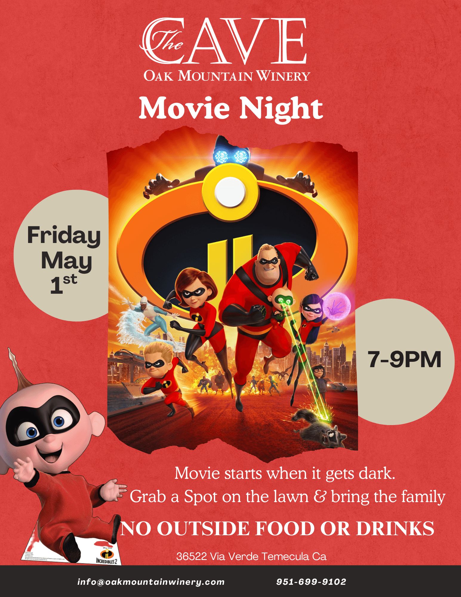 Movie Night - general event at Oak Mountain Winery in Temecula, California