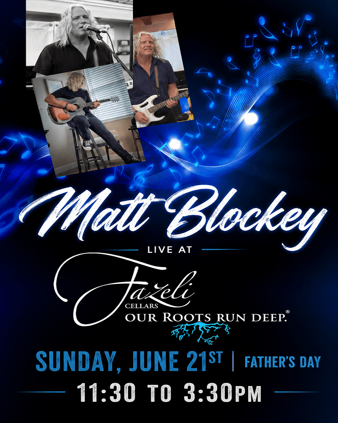 Live Music with Matt Blockey at Fazeli Cellars - general event at De Portola Wine Trail in Temecula, California