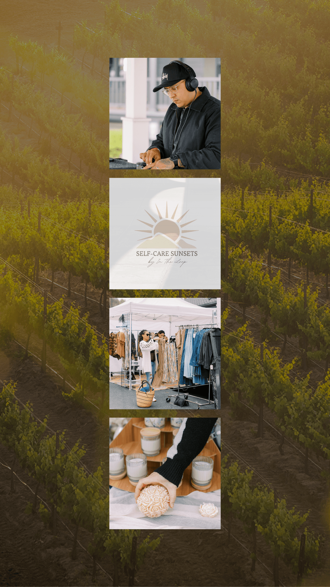 In the Loop Self-Care Sunsets: Health & Wellness Market - general event at Europa Village Wineries & Resort in Temecula, California